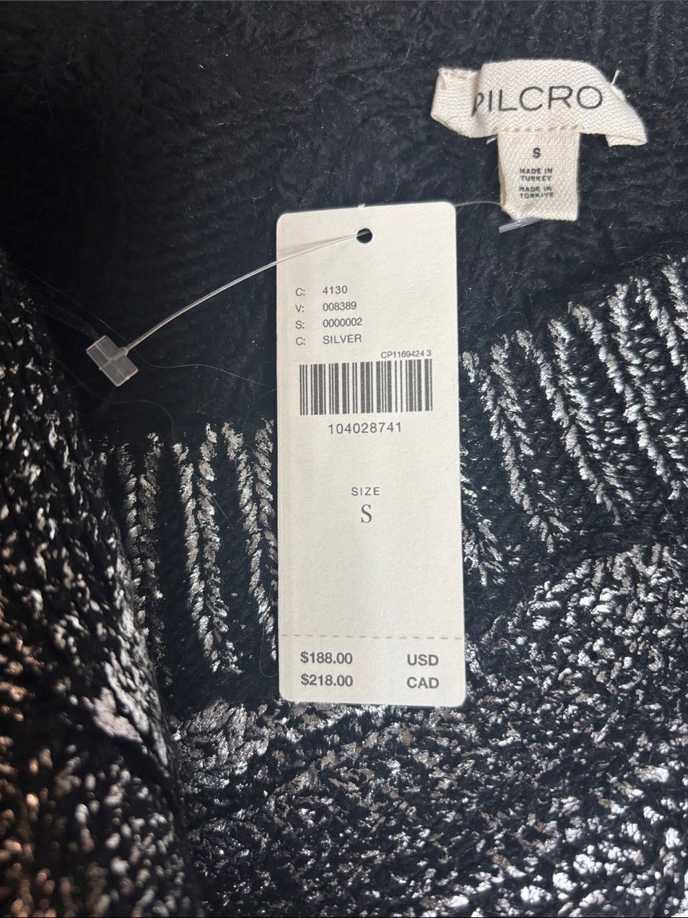 Anthropologie Black and Silver Midi Dress - Picture 7 of 9